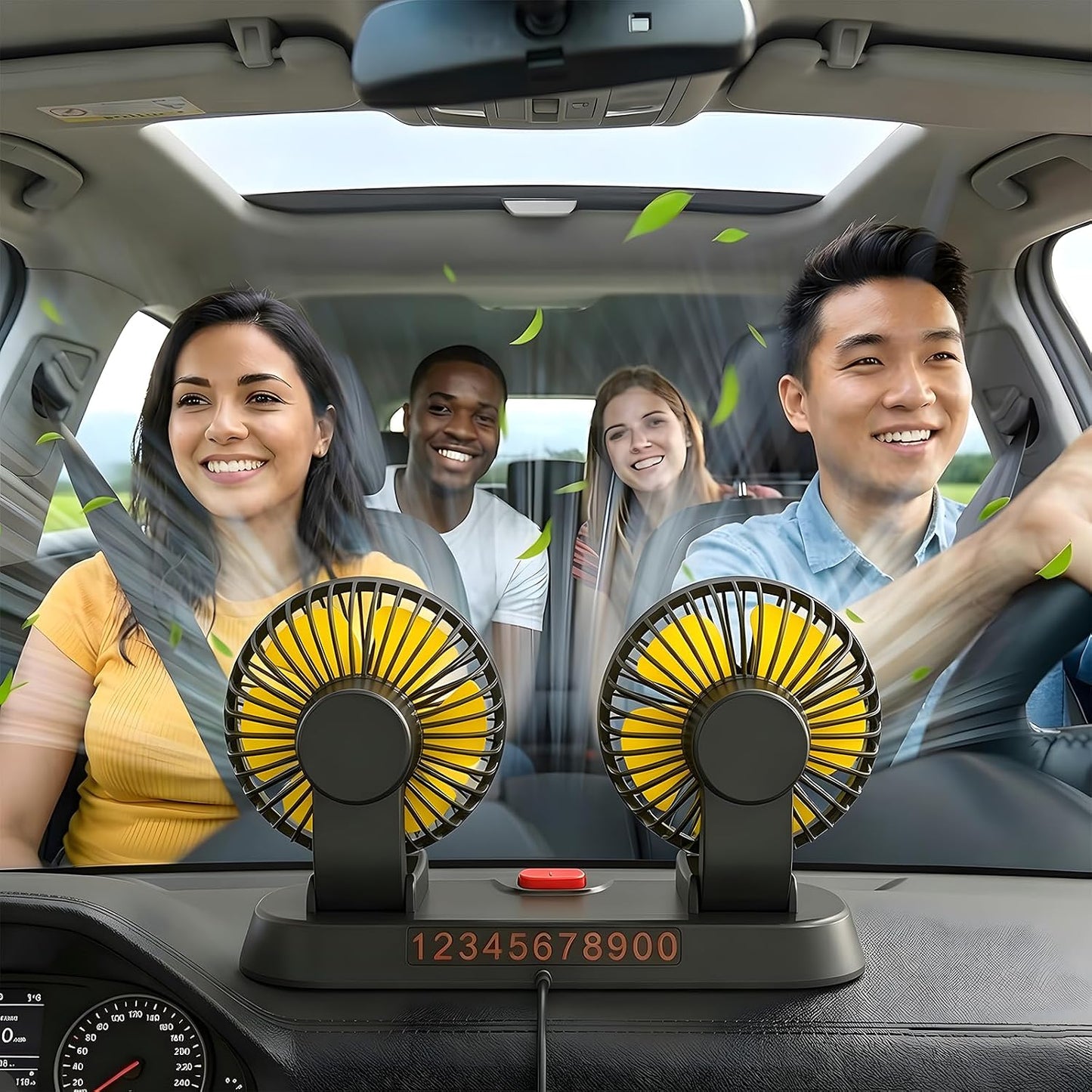 Double Headed Vehicle Fan