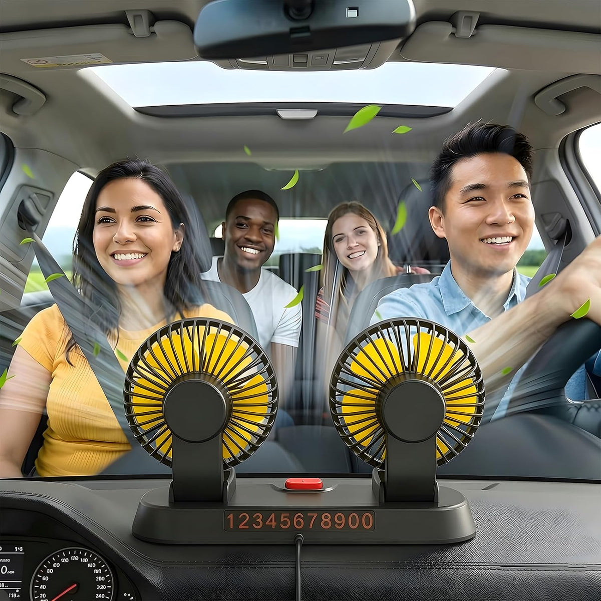 Double Headed Vehicle Fan
