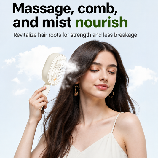 Steam Brush | Rechargeable Detangling Tool with Oil